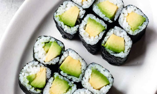 Avocado Sushi Classic Plate